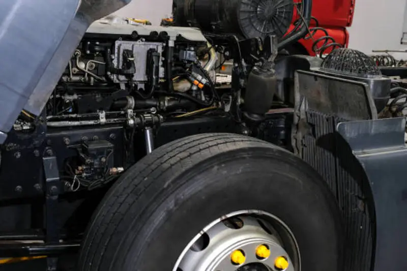 Diesel engine diagnostics and repair performed by Fleetway Service & Repair on a work truck near Clinton, Utah.